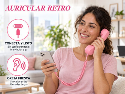 Auricular retro Charlina en uso